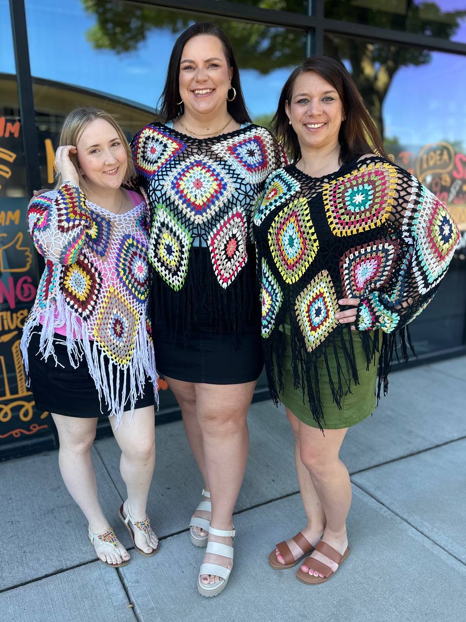 BOHO CROCHET KNIT TOPS