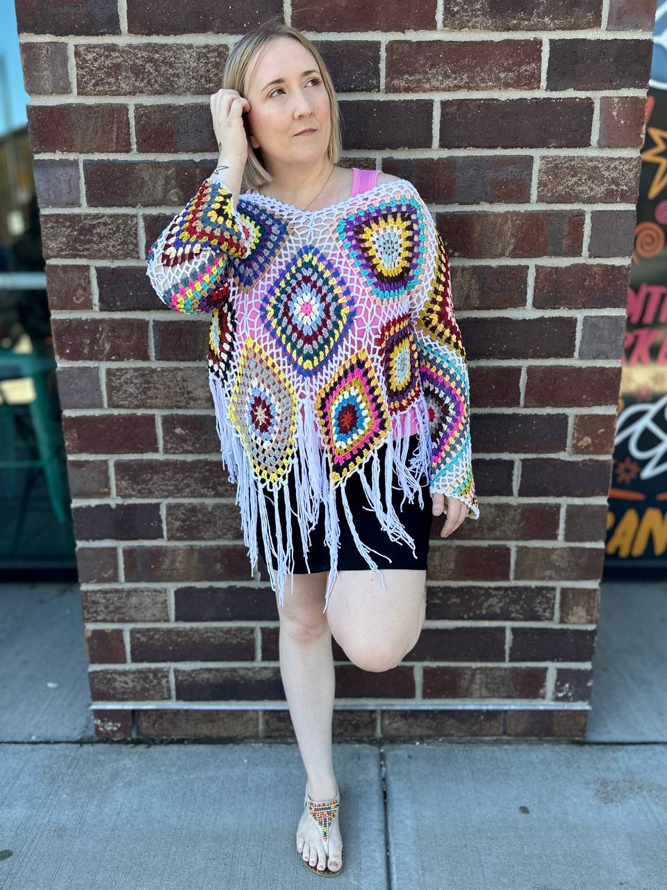 BOHO CROCHET KNIT TOPS