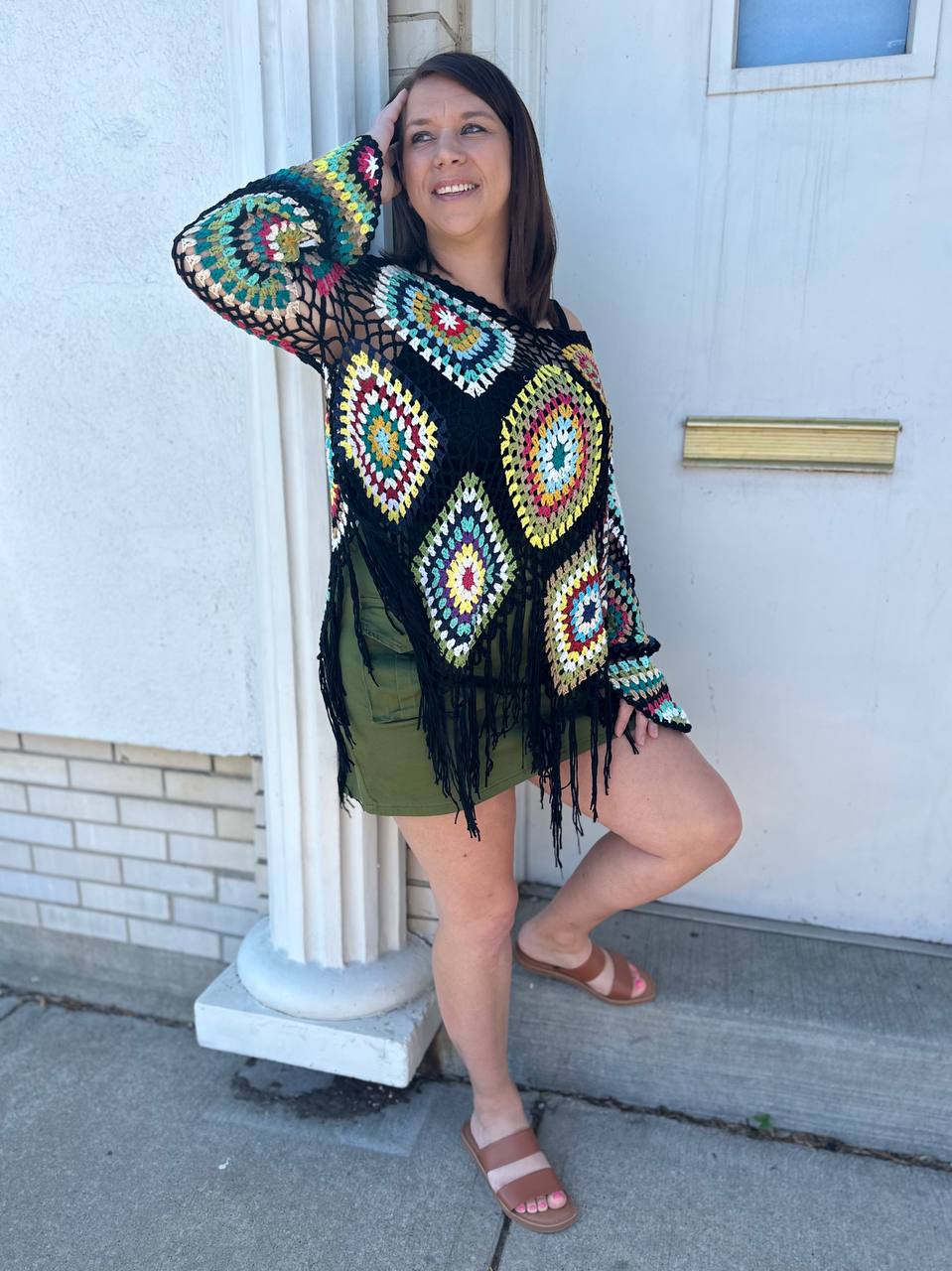 BOHO CROCHET KNIT TOPS