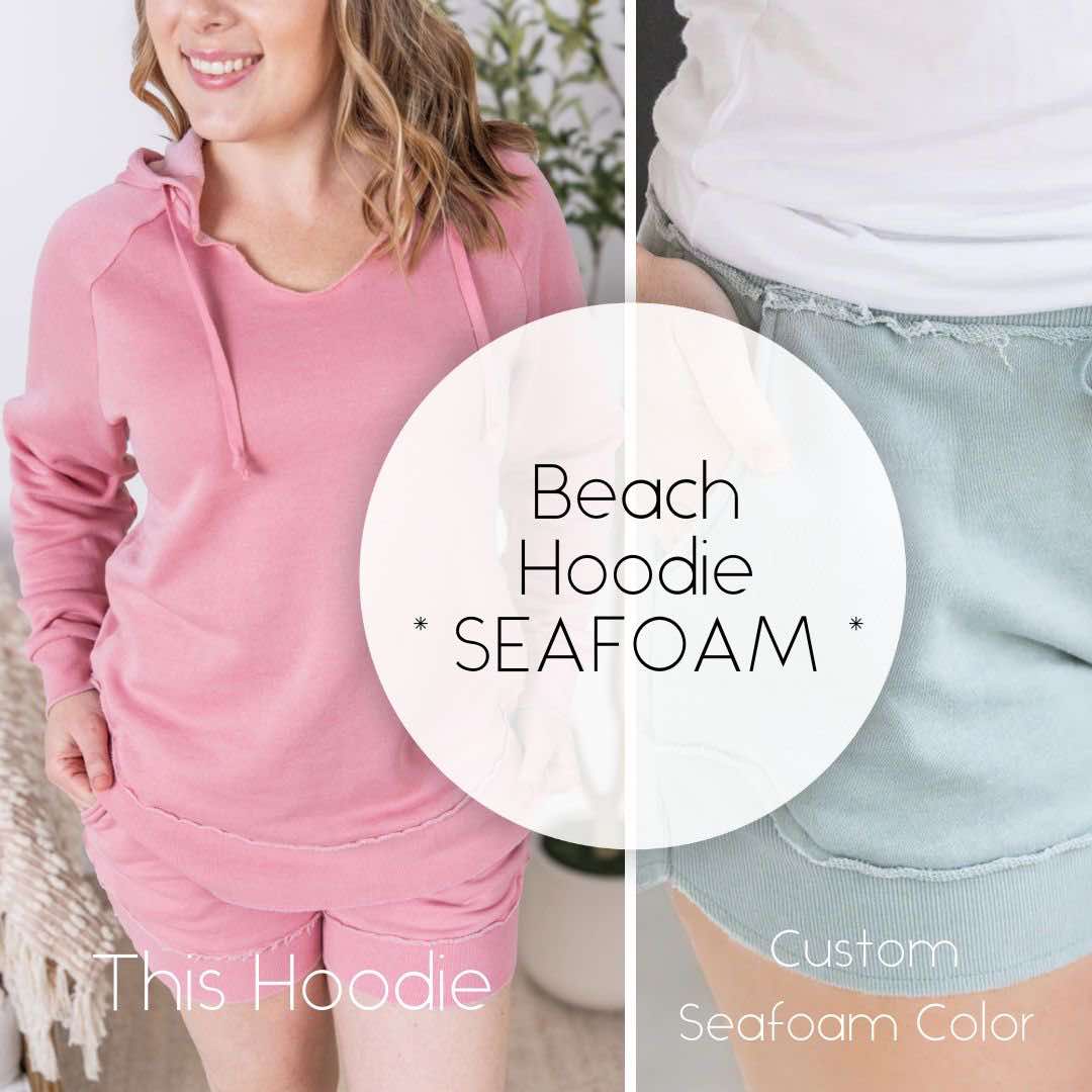Michelle Mae Vintage Wash Beach Hoodie - Seabreeze