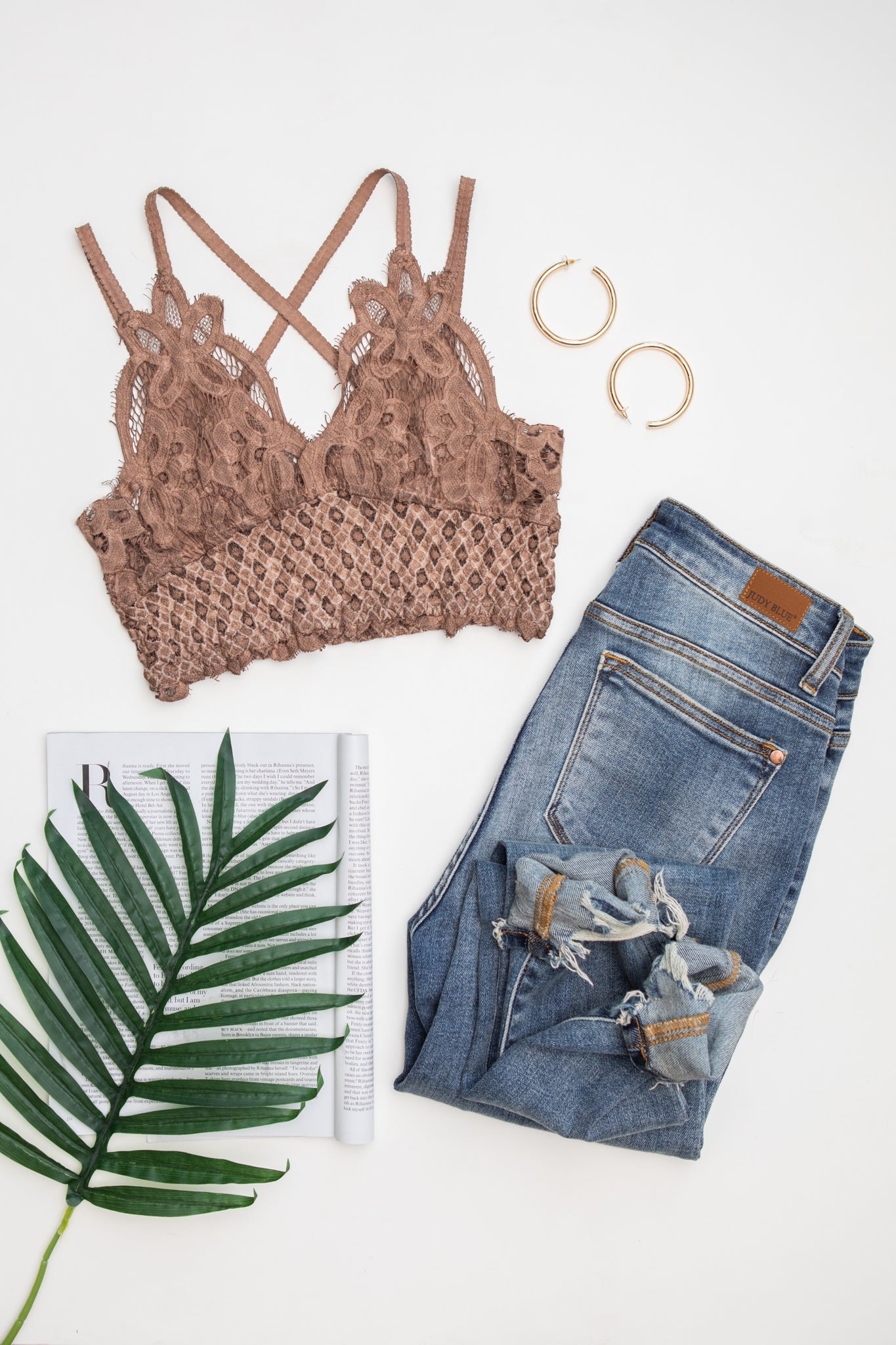 Live In Lace Bralette in Mauve **FINAL SALE**