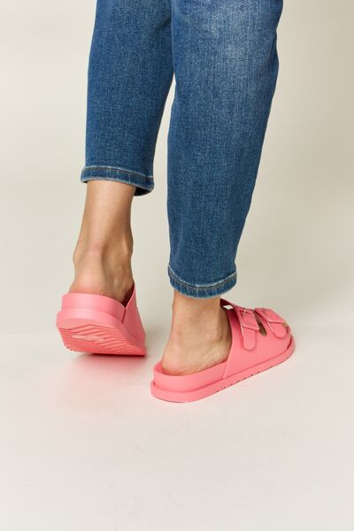 Buckle Up Double Strap Sandals