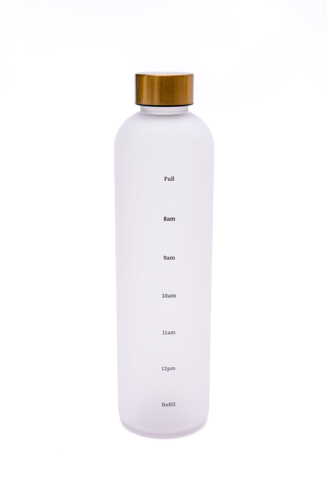 Sippin' Pretty 32 oz Translucent Water Bottle in White & Gold **FINAL SALE**