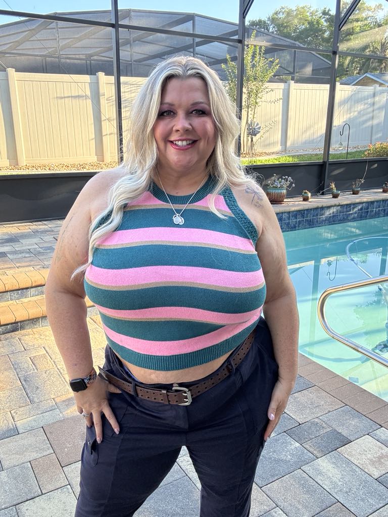 Scholarly Pursuits Knit Striped Tank