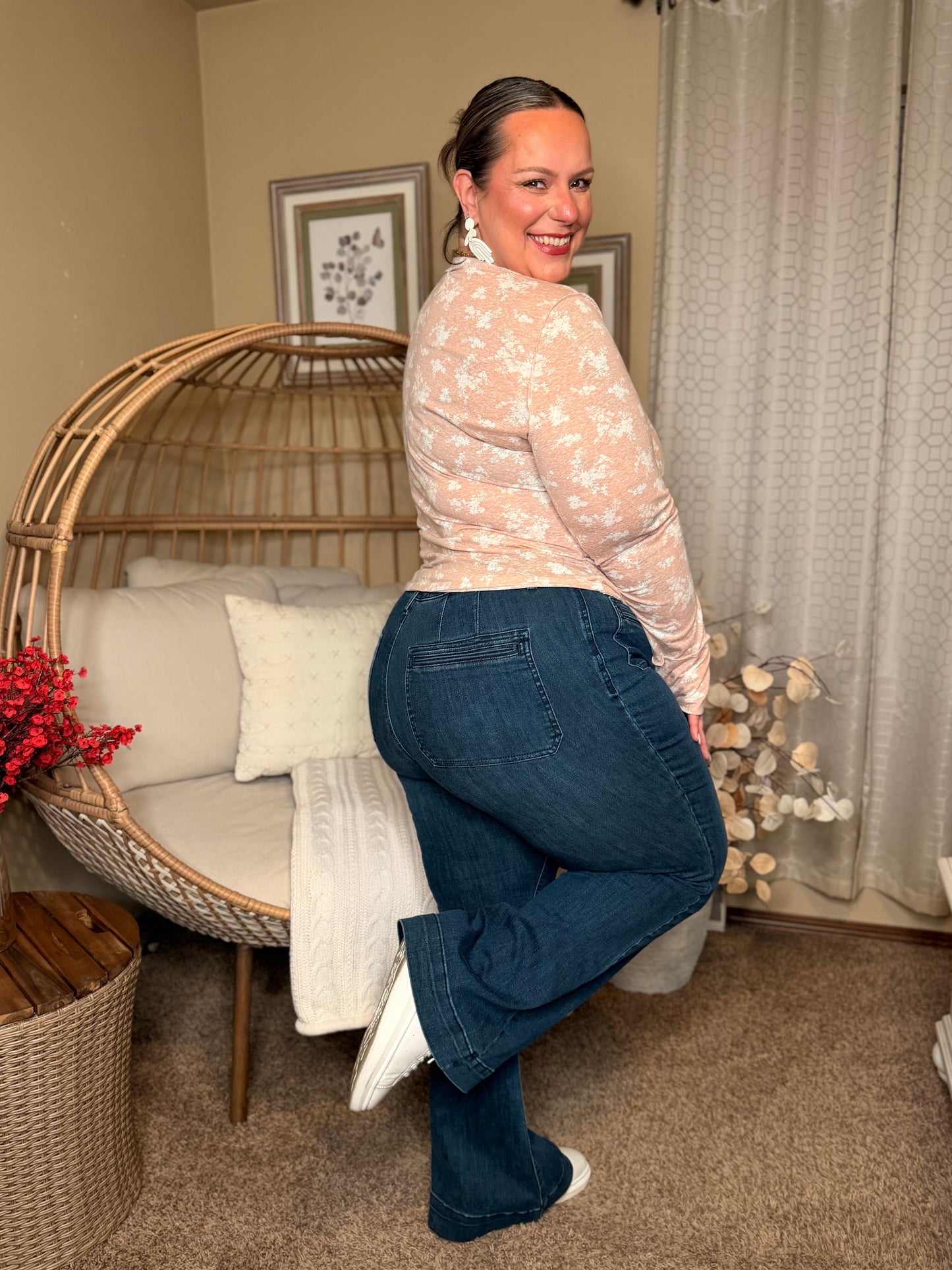 Mackenzie High Waist Flare with Vintage Pocket