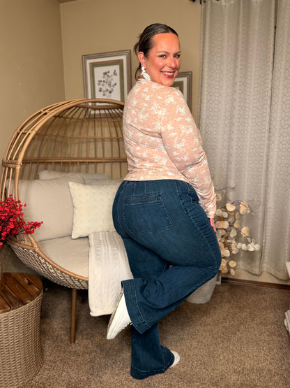 Mackenzie High Waist Flare with Vintage Pocket