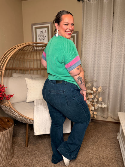 Mackenzie High Waist Flare with Vintage Pocket