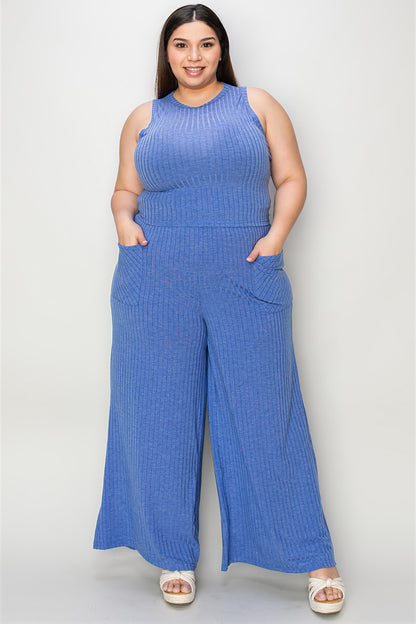 You Got It Now Tank and Wide Leg Pants Set