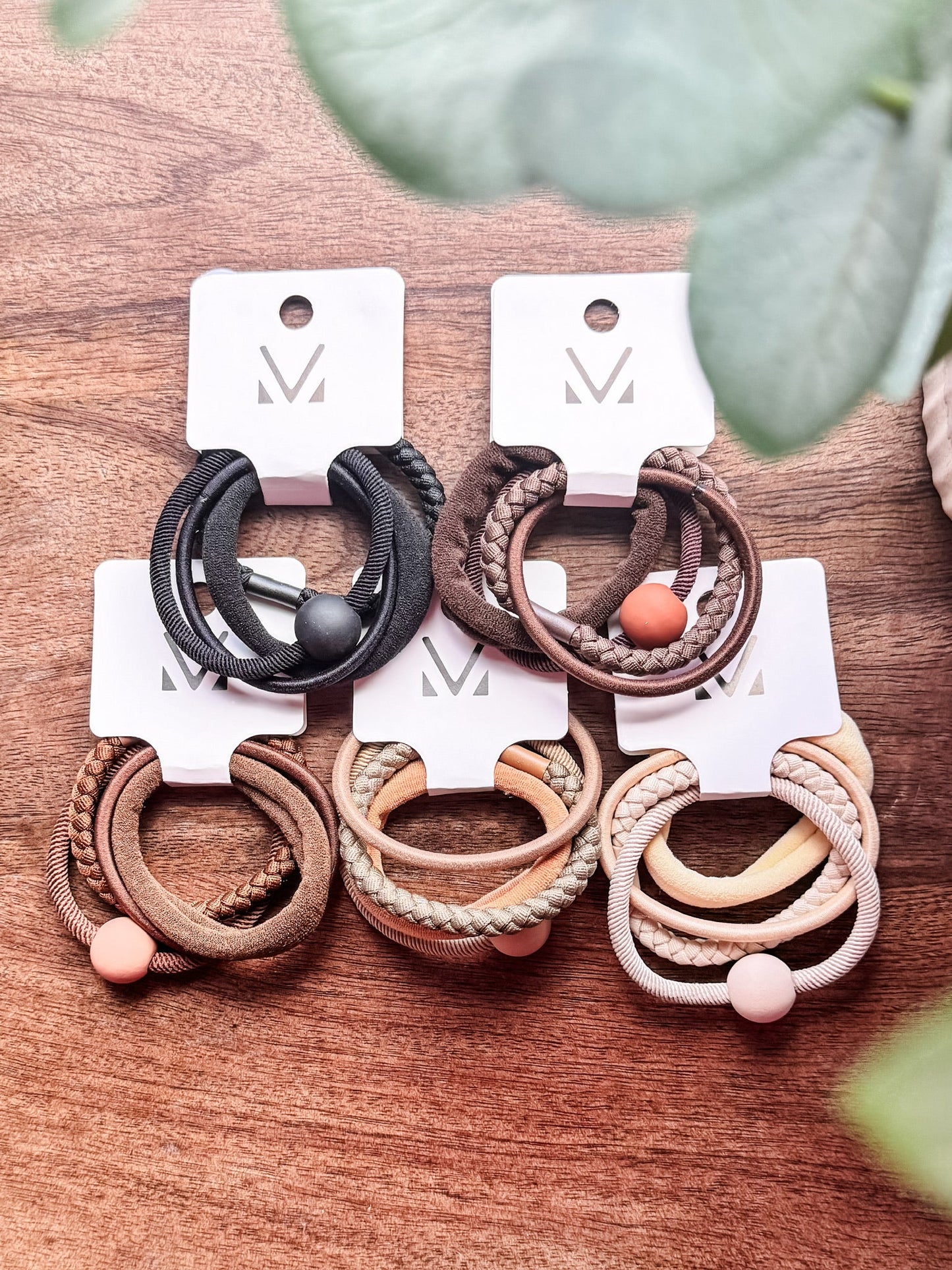Michelle Mae Hair Tie Bracelet Sets - Ball Accent