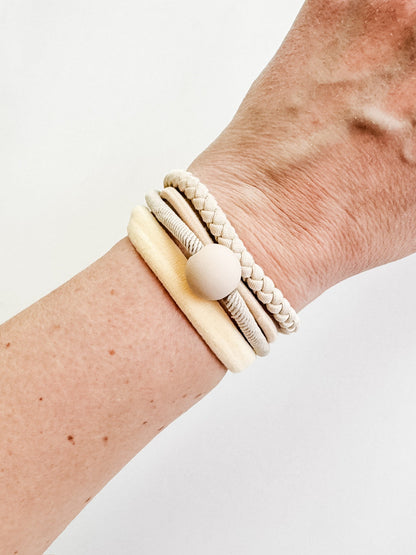 Michelle Mae Hair Tie Bracelet Sets - Ball Accent