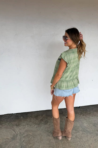 Molly Tie Front Denim Vest