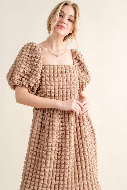 Look At Us Now Puff Sleeve Dress