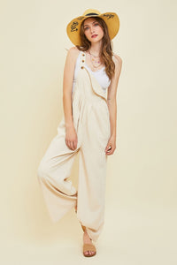 Corduroy's Button Wide-Leg Overall