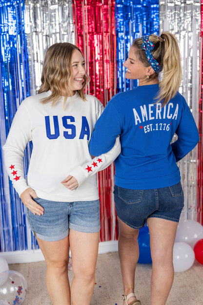 Michelle Mae America Pullover - Blue