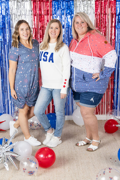 Michelle Mae Knot Dress - Aviators and Fireworks