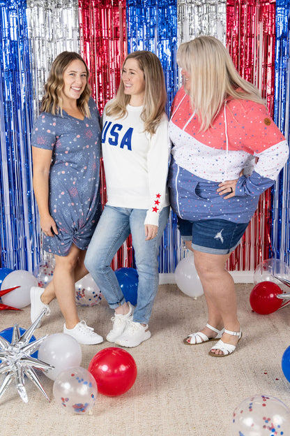 Michelle Mae Knot Dress - Aviators and Fireworks