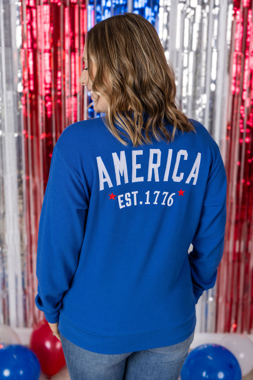 Michelle Mae America Pullover - Blue