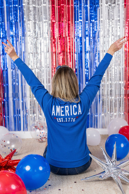 Michelle Mae America Pullover - Blue