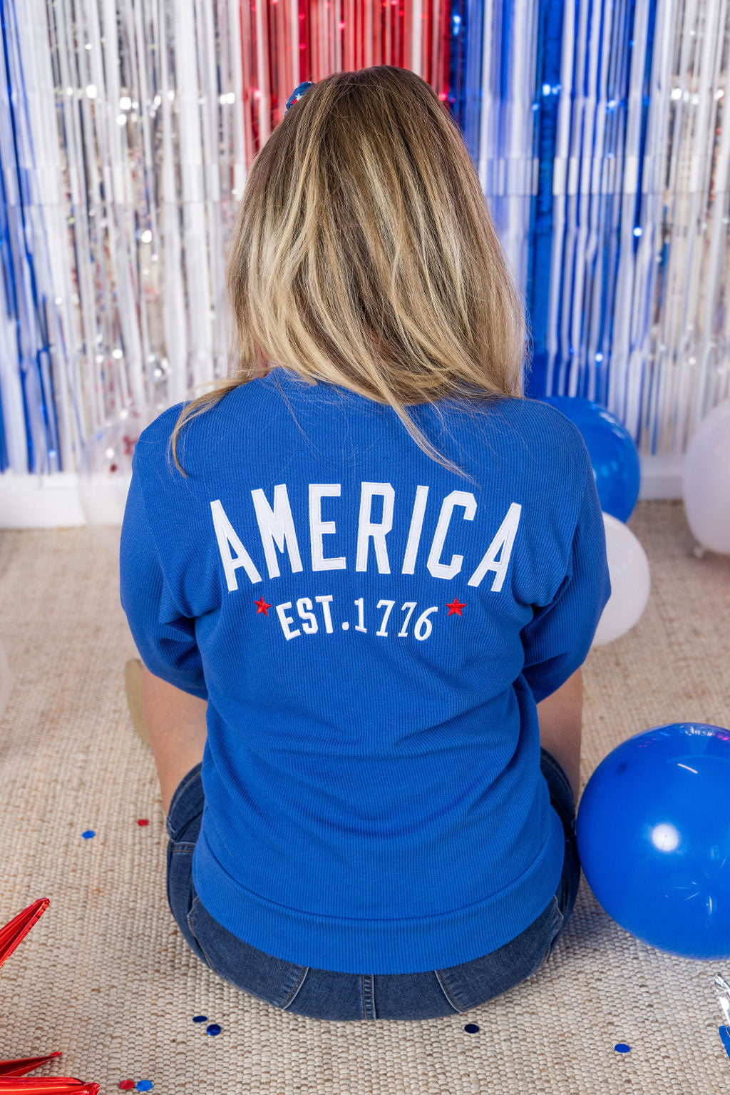 Michelle Mae America Pullover - Blue