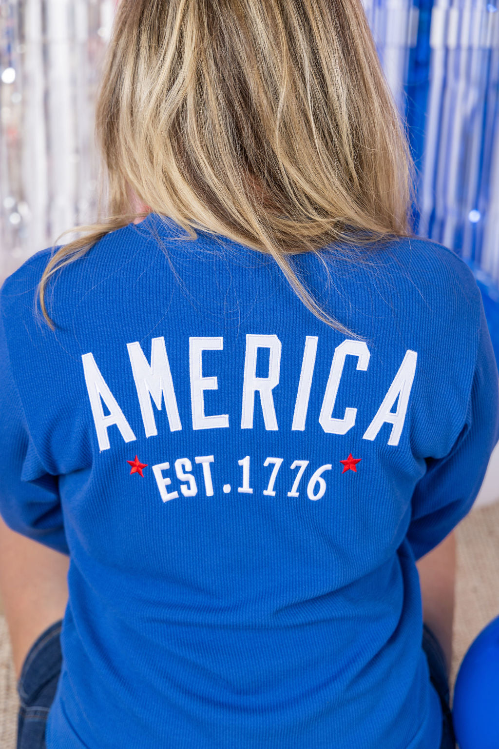 Michelle Mae America Pullover - Blue