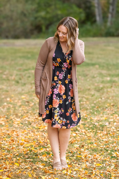 Michelle Mae Taylor Dress - Black Fall Floral Mix