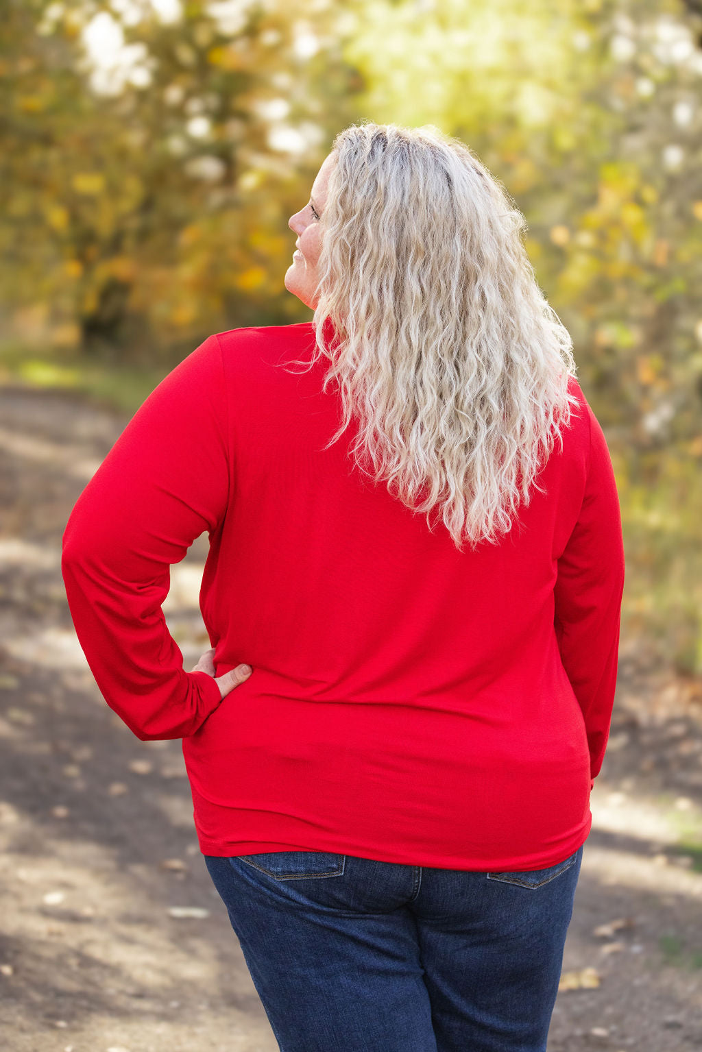 Michelle Mae Larissa Long Sleeve - Red