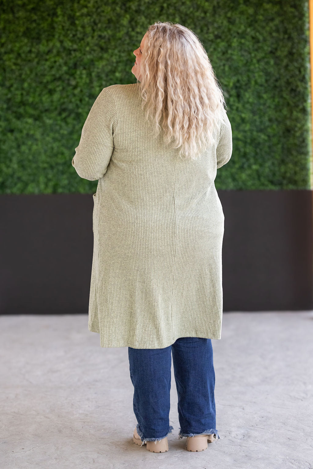 Michelle Mae Colbie Ribbed Cardigan - Pistachio