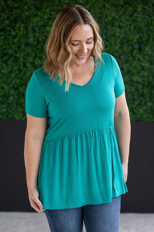 Michelle Mae Sarah Ruffle Short Sleeve - Teal