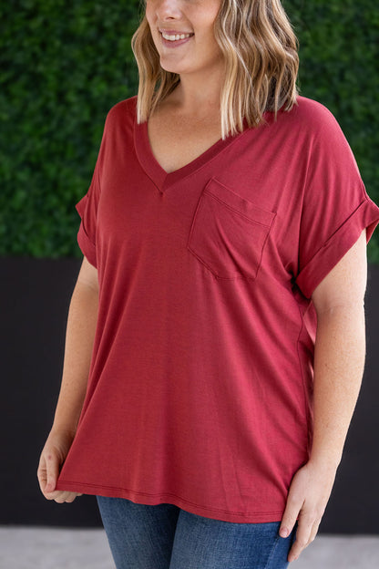 Michelle Mae Sierra Pocket Tops - Terra Cotta