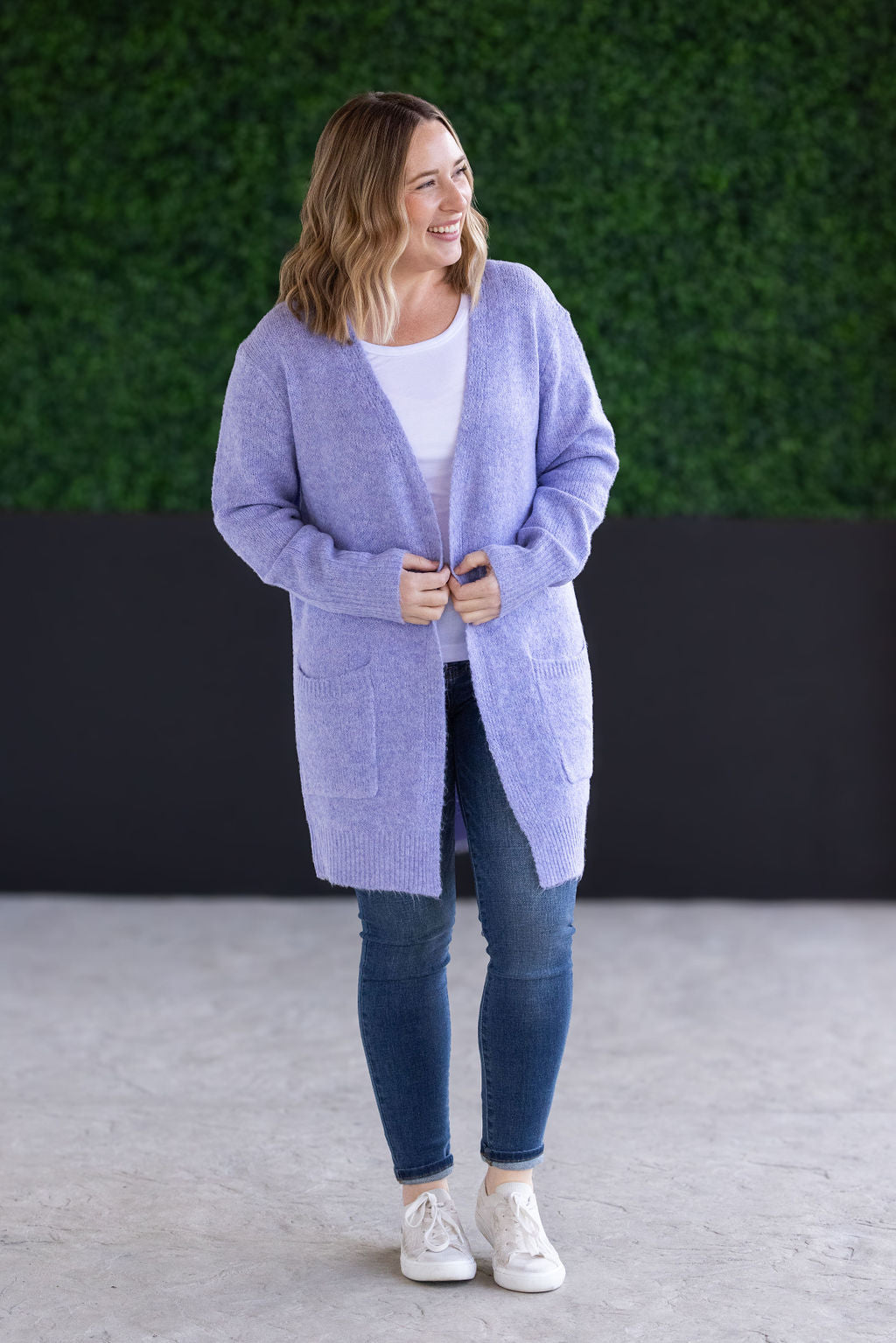 Michelle Mae Madison Cozy Cardigan - Lavender