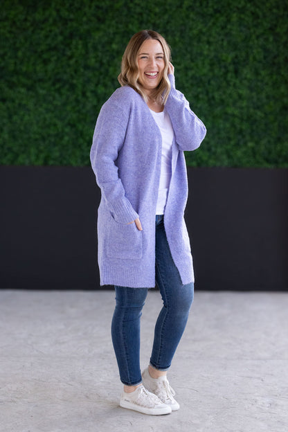 Michelle Mae Madison Cozy Cardigan - Lavender