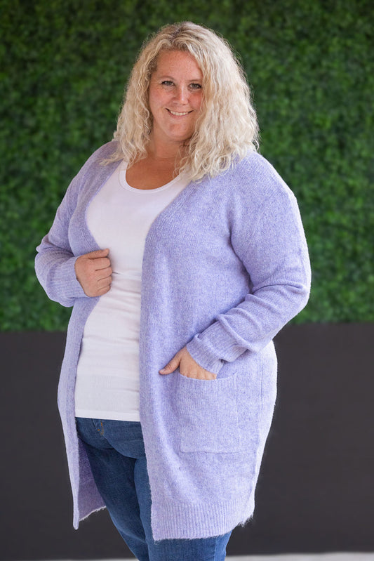 Michelle Mae Madison Cozy Cardigan - Lavender