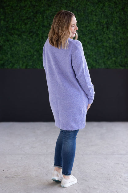 Michelle Mae Madison Cozy Cardigan - Lavender