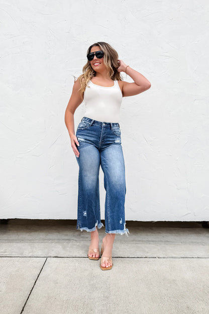 PREORDER- ASH CROP WIDE LEG JEAN