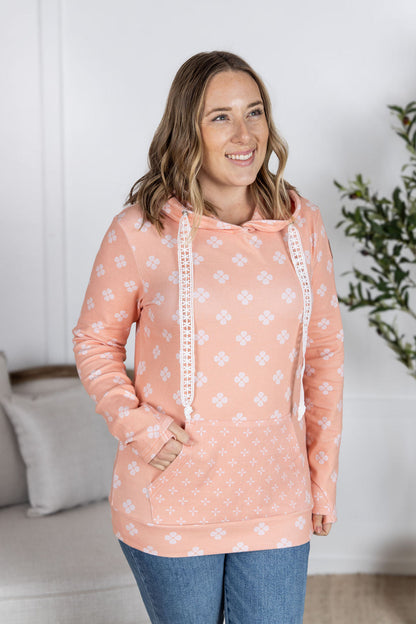 Michelle Mae Hailey Pullover Hoodie - Coral Floral