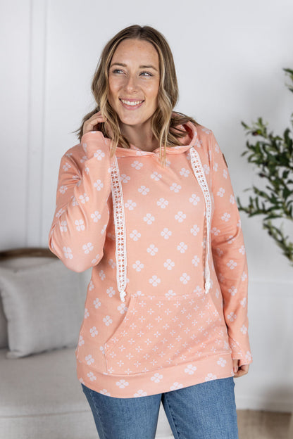 Michelle Mae Hailey Pullover Hoodie - Coral Floral