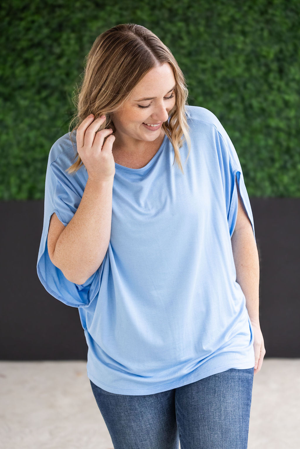 Michelle Mae  Darcy Dolman Top - Sky Blue