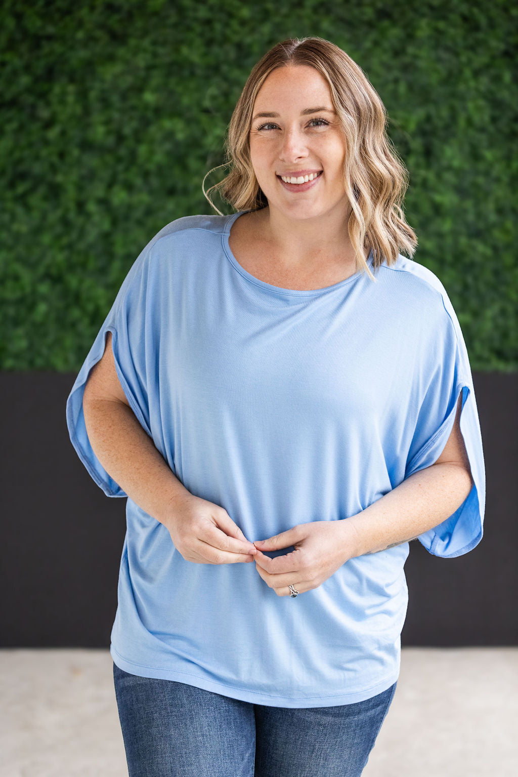 Michelle Mae  Darcy Dolman Top - Sky Blue