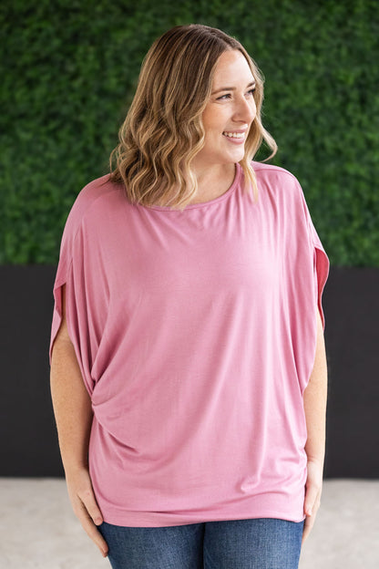 Michelle Mae Darcy Dolman Top - Rose