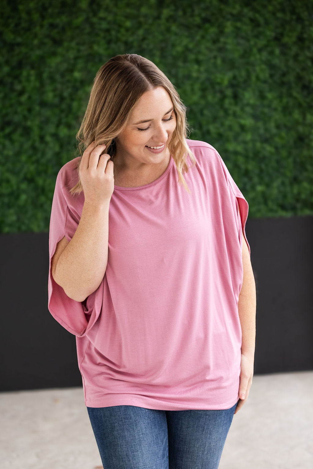 Michelle Mae Darcy Dolman Top - Rose