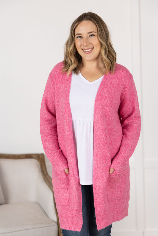 Michelle Mae Madison Cozy Cardigan - Pink