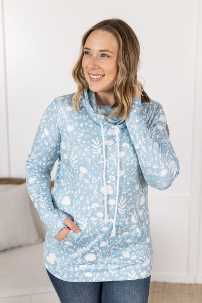 Michelle Mae Soft Funnel Neck - Dreamy Meadows Blue