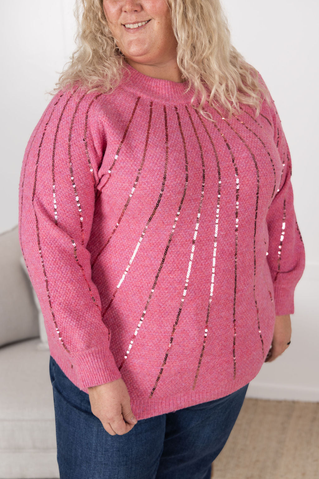 Michelle Mae Sparkle Stripes Sweater