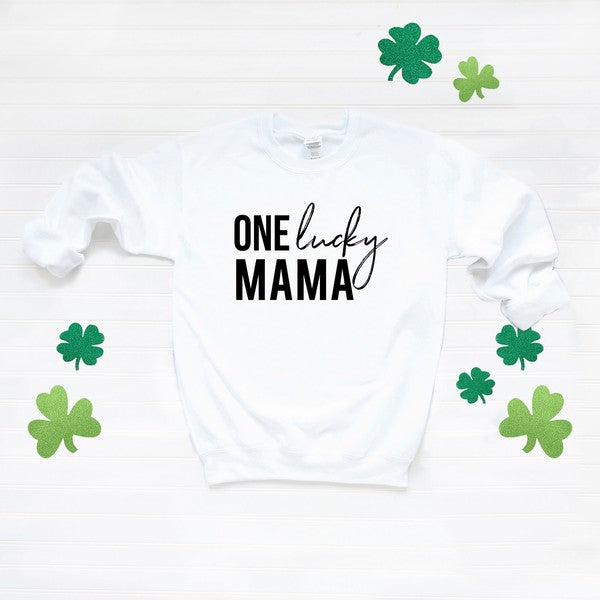 One lucky Mama Graphic Sweatshirt