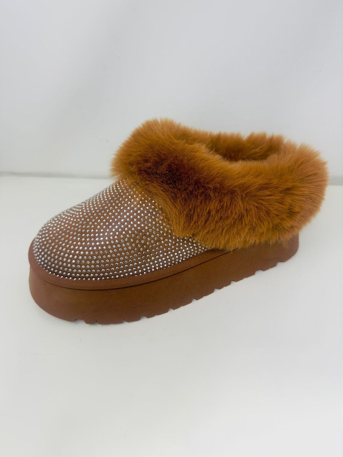 Fur-tastic Heights Booties-Chestnut