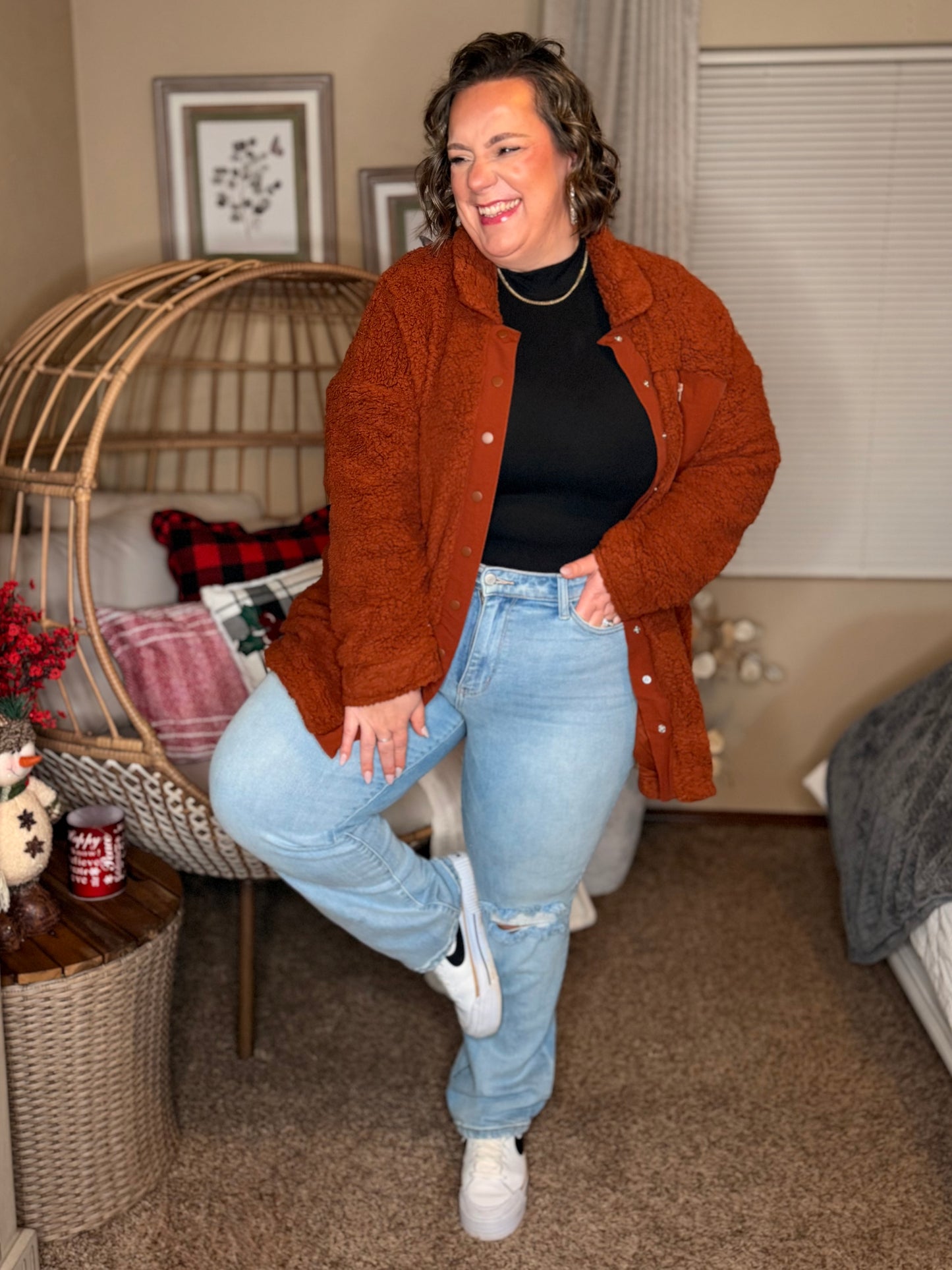 Simple Situation Mock Neck Bodysuit