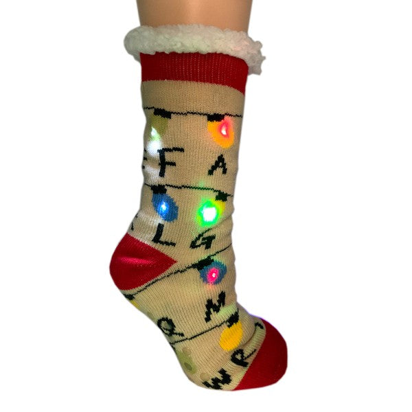 Stranger - Light Up Women's Holiday Slipper Socks