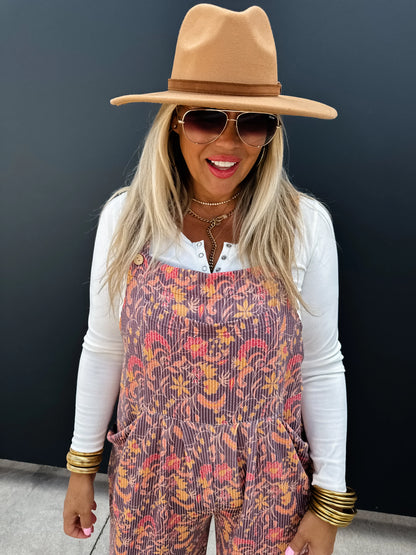 Cassidy Fall Boho Overalls in Two Colors