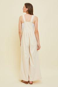 Corduroy's Button Wide-Leg Overall