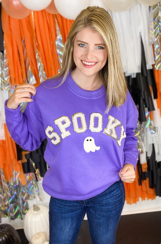 Spooky Chenille Graphic Sweatshirt